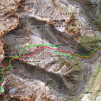  En rouge ça monte et en vert ça descend / Dénivelé positif 1500 m